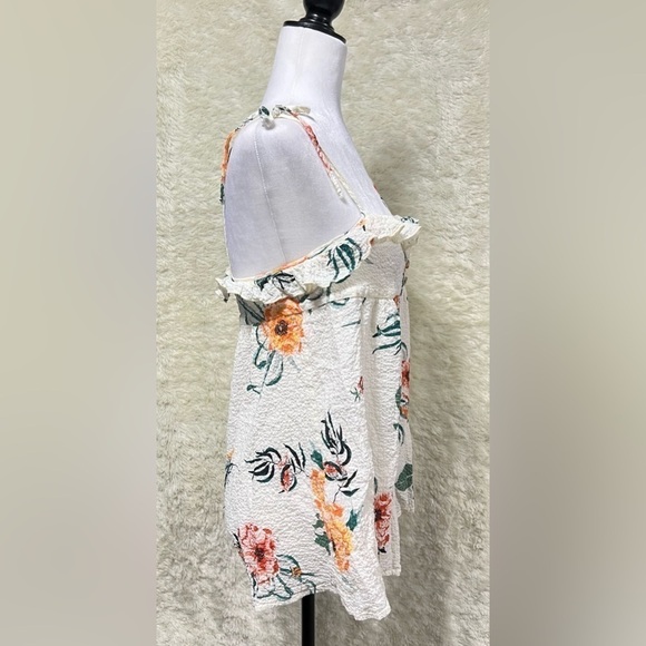 UO Urban Outfitters Highland Ruffle Tie-Shoulder Babydoll Playsuit - Picture 3 of 13